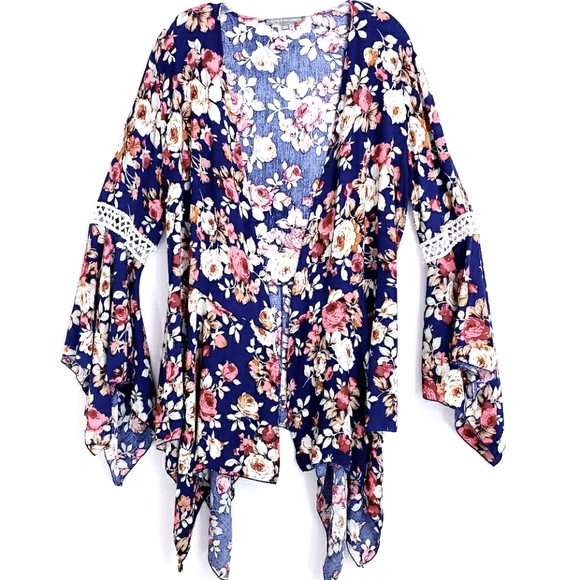 Kate & Mallory | Tops | Nwot Kate Mallory Autumn Garden Floral Cardigan ...